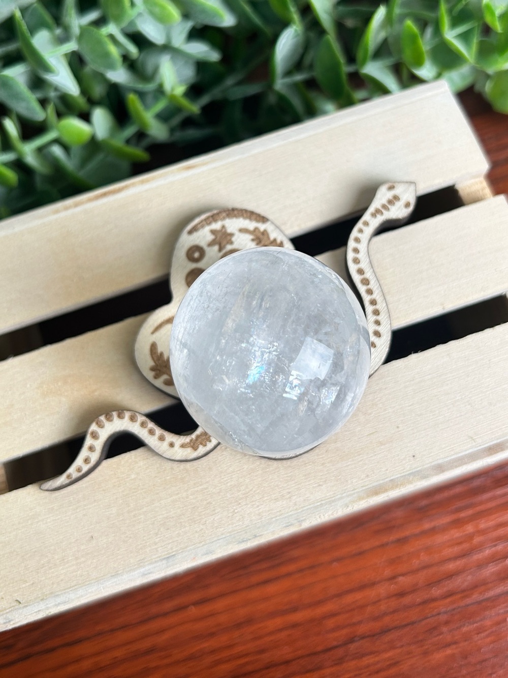 Wooden Snake Crystal Sphere Holder - Picture 3 of 3